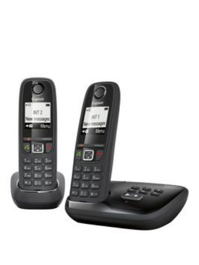 Gigaset Gigaset As405A Twin Cordless Phone - Black Gigaset Gigaset As405A Twin Cordless Phone - Black